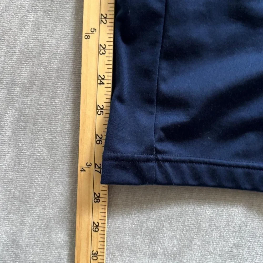 Adidas Kids Navy Blue Yellow Stripe Track Pants Size L 14/16